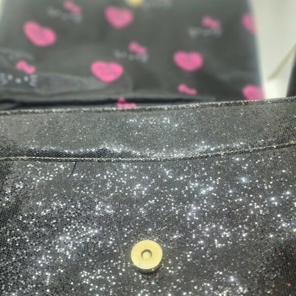 Hello Kitty black sparkling gold trim purse - Picture 2 of 3